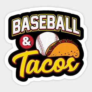 Baseball & Tacos Funny Athlete Taco Obsessed Sticker